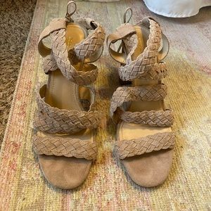 BCBGeneration braided lace up heels